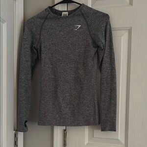 Gymshark Gray Long Sleeve Compression Top